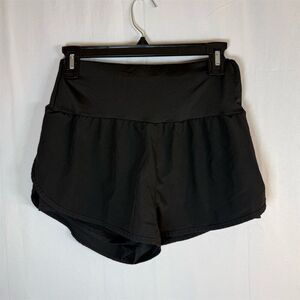 SHEIN Running Shorts Womens Size M Black High Waisted Dolphin Hem Athletic